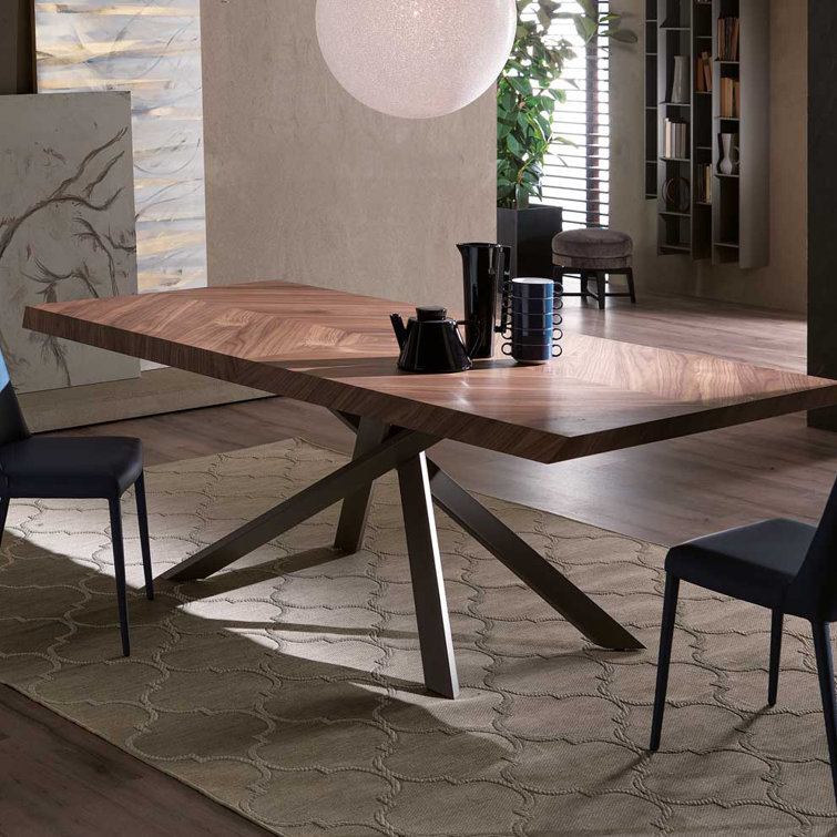 YumanMod Quadron 86.6'' Pedestal Dining Table Wayfair